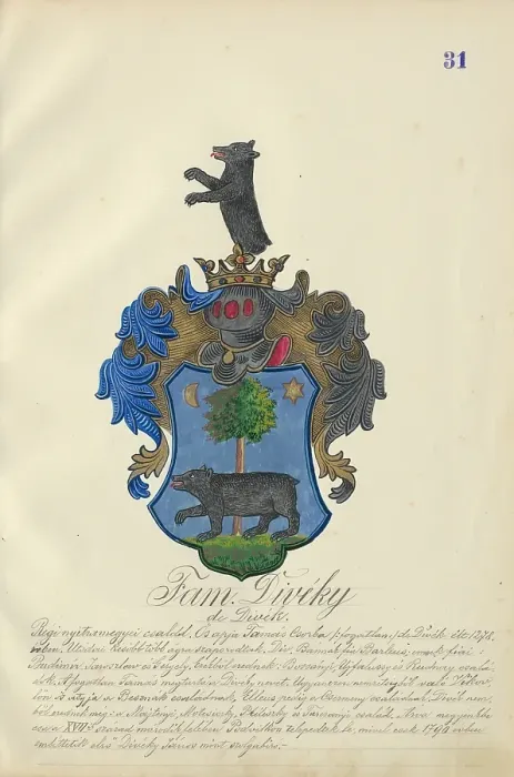 Framed Print : Coat of arms of the Diveky family, 1904. Creator: Adolf Medzihradsky Framed Print : Coat of arms of the Diveky family, 1904. Creator: Adolf Medzihradsky