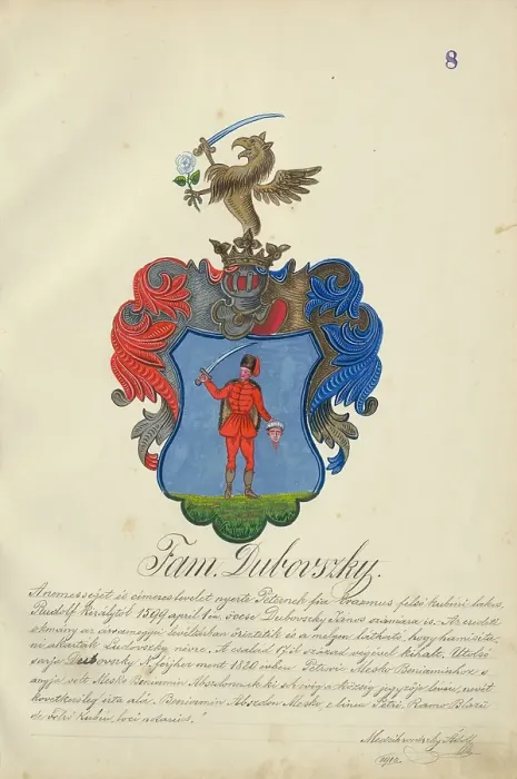 Framed Print : Coat of arms of the Dubovska family, 1904-1910. Creator: Adolf Medzihradsky Framed Print : Coat of arms of the Dubovska family, 1904-1910. Creator: Adolf Medzihradsky