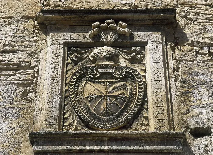 Framed Print : Coat of arms, Inquisition House, Priego, Cuenca, Castile-La Mancha, Spain, 1623 (2001). Creator: Unknown Framed Print : Coat of arms, Inquisition House, Priego, Cuenca, Castile-La Mancha, Spain, 1623 (2001). Creator: Unknown