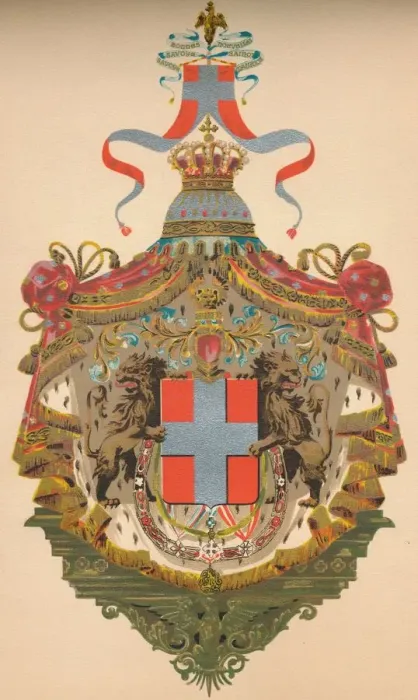 Framed Print : Coat of arms of the Kingdom of Italy, c1933. Artist: Whitehead, Morris & Co Ltd Framed Print : Coat of arms of the Kingdom of Italy, c1933. Artist: Whitehead, Morris & Co Ltd