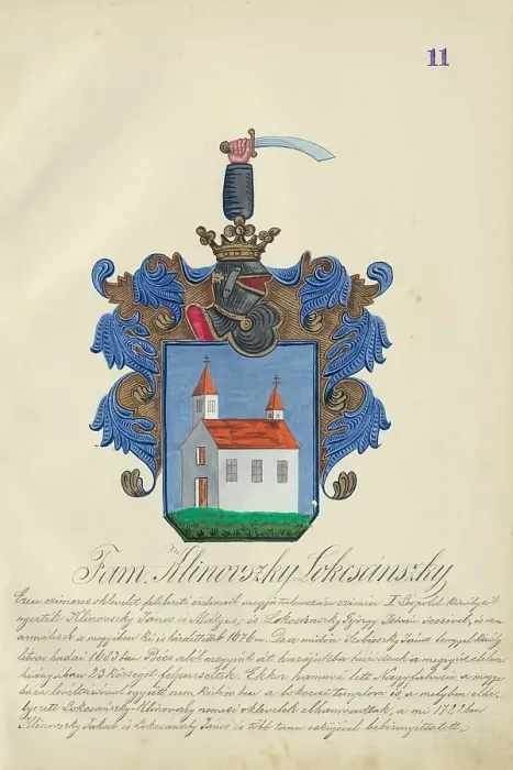 Framed Print : Coat of arms of the Klinovska Lokcanska family, 1904. Creator: Adolf Medzihradsky Framed Print : Coat of arms of the Klinovska Lokcanska family, 1904. Creator: Adolf Medzihradsky