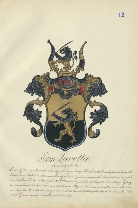 Framed Print : Coat of arms of the Lavott family, 1904-1910. Creator: Adolf Medzihradsky Framed Print : Coat of arms of the Lavott family, 1904-1910. Creator: Adolf Medzihradsky