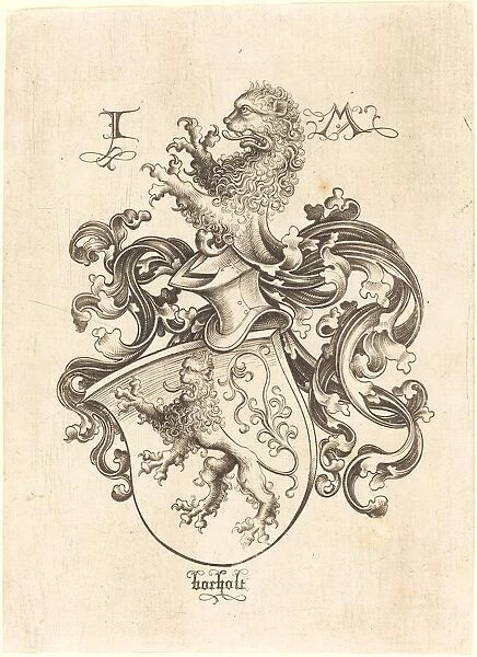 Coat of Arms with Lion, c. 1480  /  1490. Creator: Israhel van Meckenem