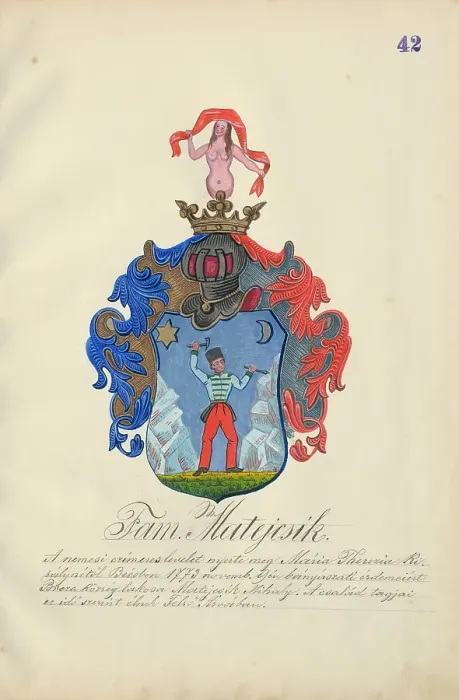 Framed Print : Coat of arms of the Matejcikova family, 1904-1910. Creator: Adolf Medzihradsky Framed Print : Coat of arms of the Matejcikova family, 1904-1910. Creator: Adolf Medzihradsky