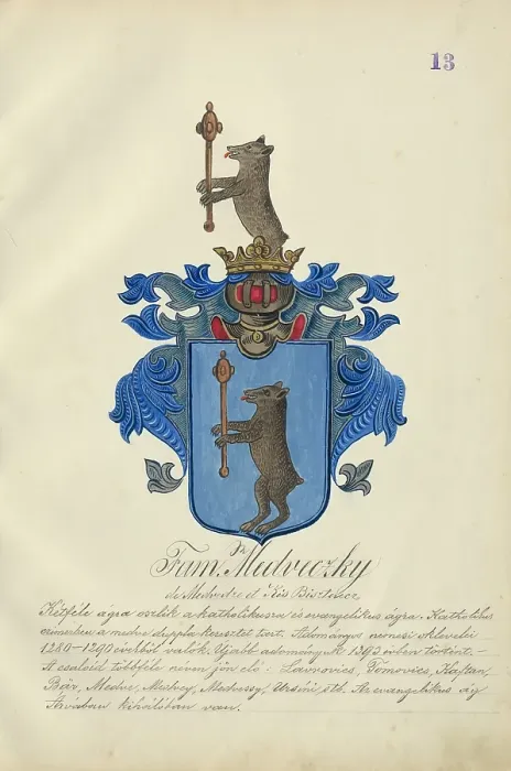 Framed Print : Coat of arms of the Medvecka family, 1904-1910. Creator: Adolf Medzihradsky Framed Print : Coat of arms of the Medvecka family, 1904-1910. Creator: Adolf Medzihradsky
