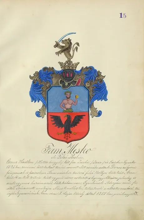 Framed Print : Coat of arms of the Meskova family, 1904-1910. Creator: Adolf Medzihradsky Framed Print : Coat of arms of the Meskova family, 1904-1910. Creator: Adolf Medzihradsky