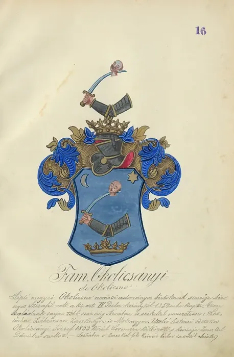 Framed Print : Coat of arms of the Okolicsanyi family, 1904-1910. Creator: Adolf Medzihradsky Framed Print : Coat of arms of the Okolicsanyi family, 1904-1910. Creator: Adolf Medzihradsky