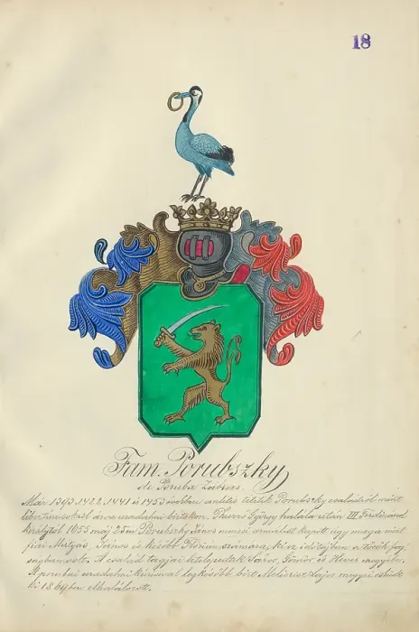 Framed Print : Coat of arms of the Porubska family, 1904-1910. Creator: Adolf Medzihradsky Framed Print : Coat of arms of the Porubska family, 1904-1910. Creator: Adolf Medzihradsky
