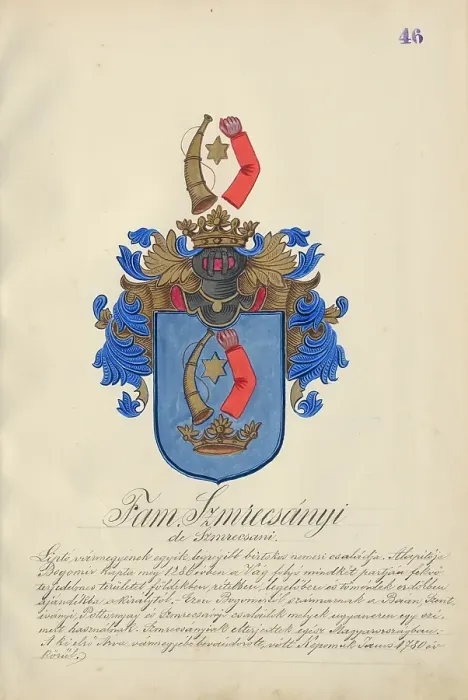 Framed Print : Coat of arms of the Smrecanyi family, 1904-1910. Creator: Adolf Medzihradsky Framed Print : Coat of arms of the Smrecanyi family, 1904-1910. Creator: Adolf Medzihradsky
