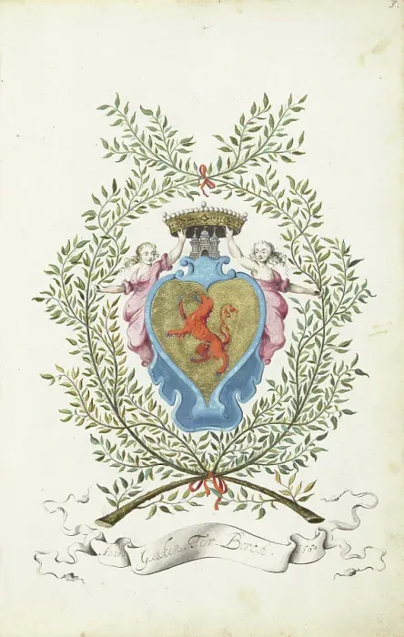 Framed Print : Coat of arms of the Ter Borch family, 1660. Creator: Gesina ter Borch Framed Print : Coat of arms of the Ter Borch family, 1660. Creator: Gesina ter Borch