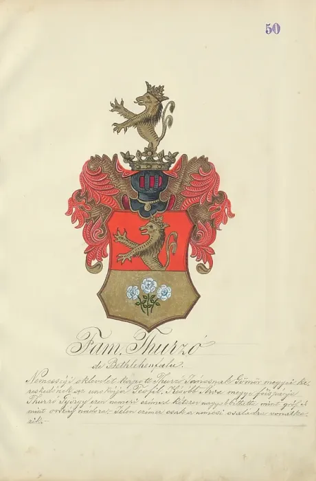 Framed Print : Coat of arms of the Thurz family, 1904-1910. Creator: Adolf Medzihradsky Framed Print : Coat of arms of the Thurz family, 1904-1910. Creator: Adolf Medzihradsky
