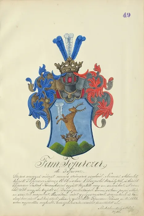 Framed Print : Coat of arms of the Topercer family, 1904-1910. Creator: Adolf Medzihradsky Framed Print : Coat of arms of the Topercer family, 1904-1910. Creator: Adolf Medzihradsky