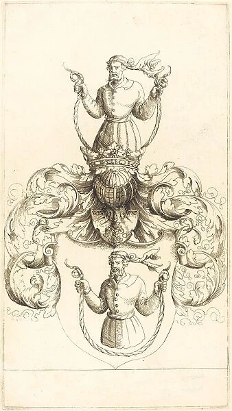Coat of Arms of Unknown Man. Creator: Augustin Hirschvogel
