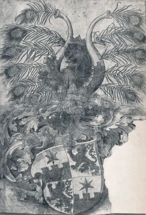 Framed Print : The Coat of Arms of Wilhelm and Wolfgang Roggendorff, 1520 (1906). Artist: Albrecht Durer Framed Print : The Coat of Arms of Wilhelm and Wolfgang Roggendorff, 1520 (1906). Artist: Albrecht Durer