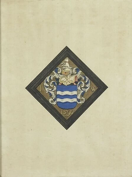 The coat of arms of the de Witte family, after a diamond-shaped mourning board... 1750-1799. Creator: Anon