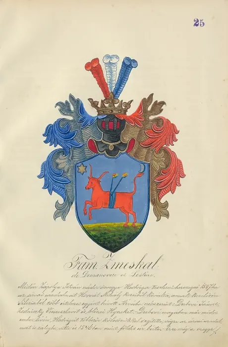 Framed Print : Coat of arms of the Zmeskalova family, 1904. Creator: Adolf Medzihradsky Framed Print : Coat of arms of the Zmeskalova family, 1904. Creator: Adolf Medzihradsky