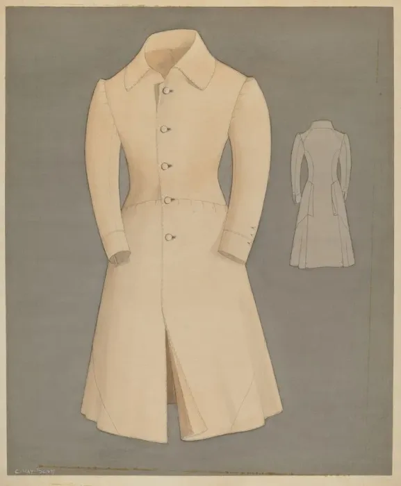 Framed Print : Top Coat, c. 1937. Creator: Creighton Kay-Scott Framed Print : Top Coat, c. 1937. Creator: Creighton Kay-Scott