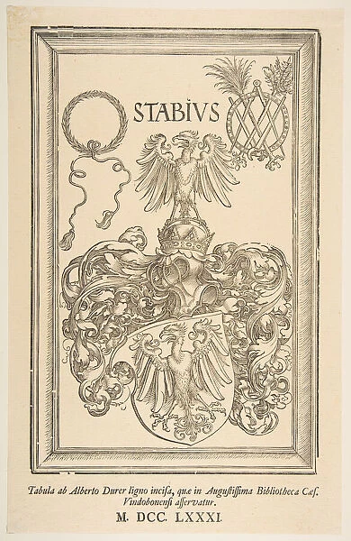 Coat -of-Arms of Johan Stabius, edition of 1781. n. d. Creator: Albrecht Durer