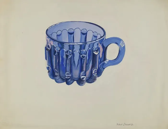 Framed Print : Cobalt Blue Cup, c. 1936. Creator: Robert Stewart Framed Print : Cobalt Blue Cup, c. 1936. Creator: Robert Stewart