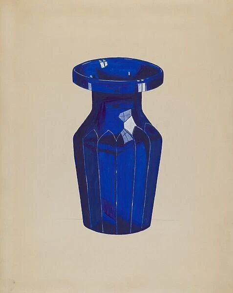 Cobalt Vase, c. 1936. Creator: Dorothy Posten