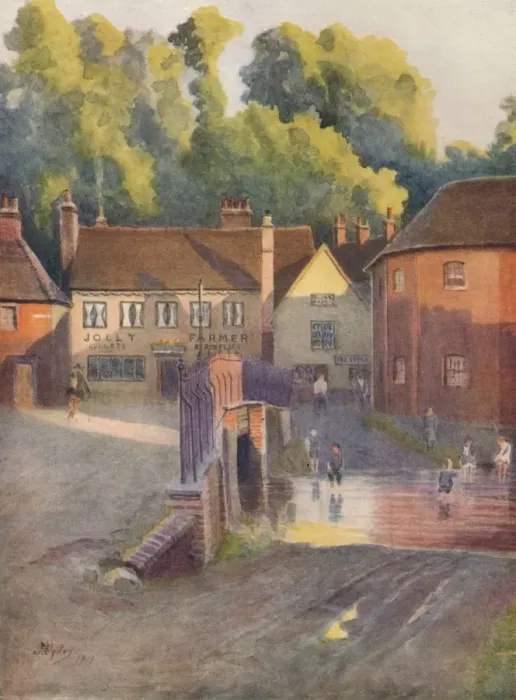 Framed Print : Cobbetts Birthplace, Farnham, 1911, (1914). Artist: Jamess Ogilvy Framed Print : Cobbetts Birthplace, Farnham, 1911, (1914). Artist: Jamess Ogilvy