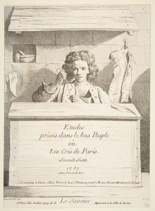 Framed Print : The Cobbler, 1737. Creator: Caylus, Anne-Claude-Philippe de Framed Print : The Cobbler, 1737. Creator: Caylus, Anne-Claude-Philippe de