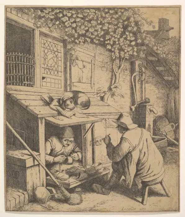 Framed Print : The Cobbler (copy). n. d. Creator: Unknown Framed Print : The Cobbler (copy). n. d. Creator: Unknown