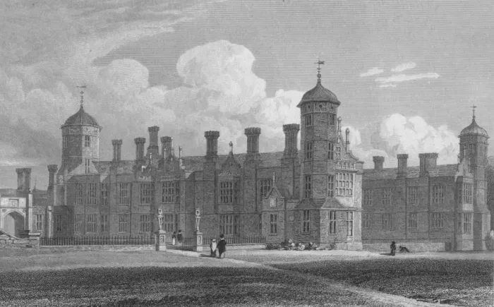 Framed Print : Cobham Hall, (North West View) Kent, 1823. Artist: W Wallis Framed Print : Cobham Hall, (North West View) Kent, 1823. Artist: W Wallis