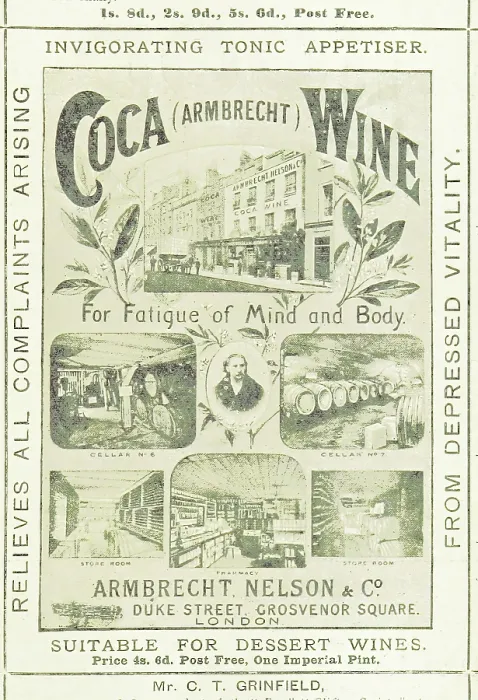 Framed Print : Coca (Armbrecht) Wine for Fatigue of Mind and Body, 1893. Creator: Unknown Framed Print : Coca (Armbrecht) Wine for Fatigue of Mind and Body, 1893. Creator: Unknown