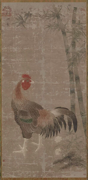A Cock and Bamboos, Ming dynasty, ca. 1105-1135. Creator: Unknown