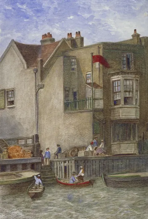 Framed Print : The Cock Inn, St Katherines Way, Stepney, London, c1868. Artist: JT Wilson Framed Print : The Cock Inn, St Katherines Way, Stepney, London, c1868. Artist: JT Wilson
