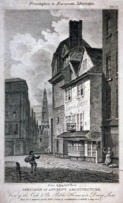 Framed Print : The Cock and Magpie Public House, Drury Lane, Westminster, London, 1807 Framed Print : The Cock and Magpie Public House, Drury Lane, Westminster, London, 1807