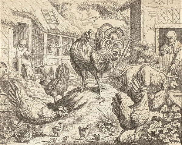 The Cock and the Precious Stone, from Aesops Fables, ca. 1760. Creator: James Kirk