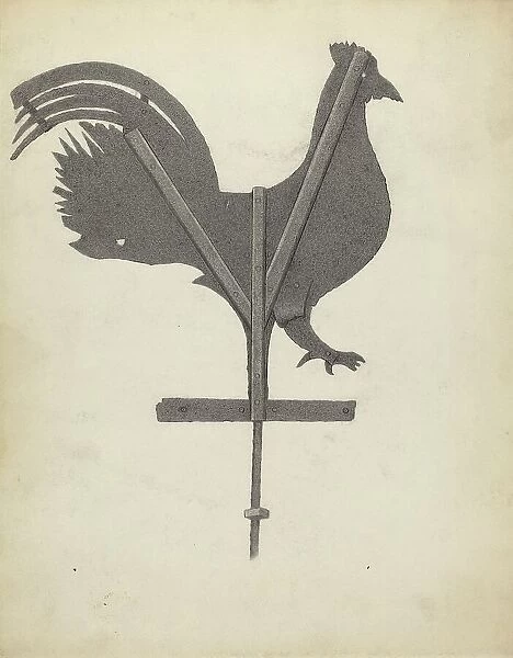 Cock Weather Vane, c. 1939. Creator: Joseph Stonefield