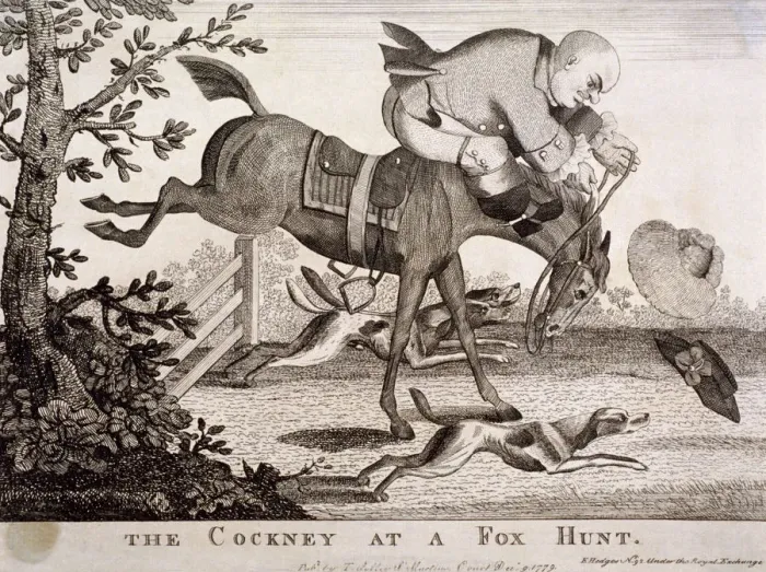 Framed Print : A Cockney at a Fox Hunt, 1779 Framed Print : A Cockney at a Fox Hunt, 1779