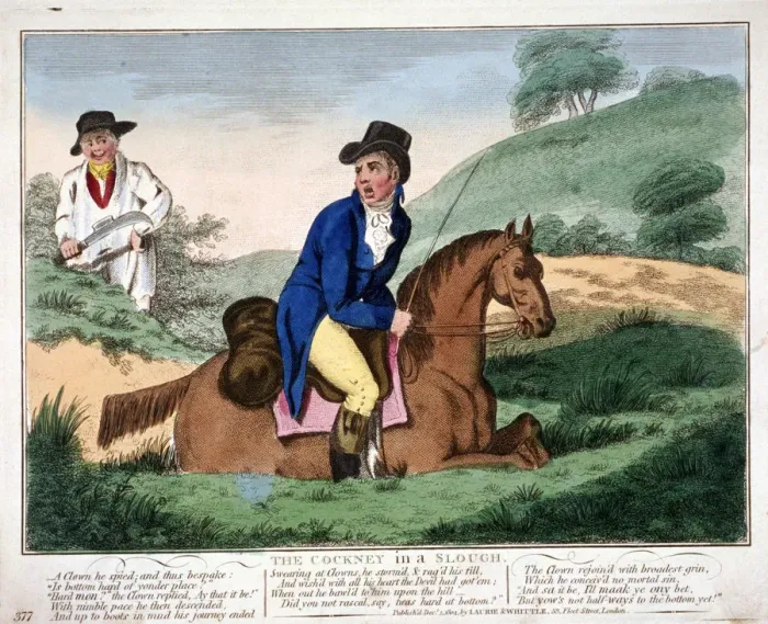 Framed Print : The Cockney in a Slough, 1804 Framed Print : The Cockney in a Slough, 1804