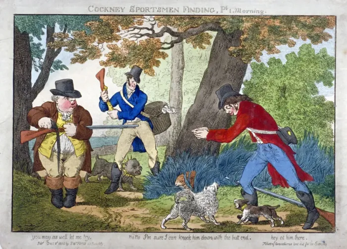 Framed Print : Cockney Sportsmen Finding, Part 1. Morning, 1800 Framed Print : Cockney Sportsmen Finding, Part 1. Morning, 1800