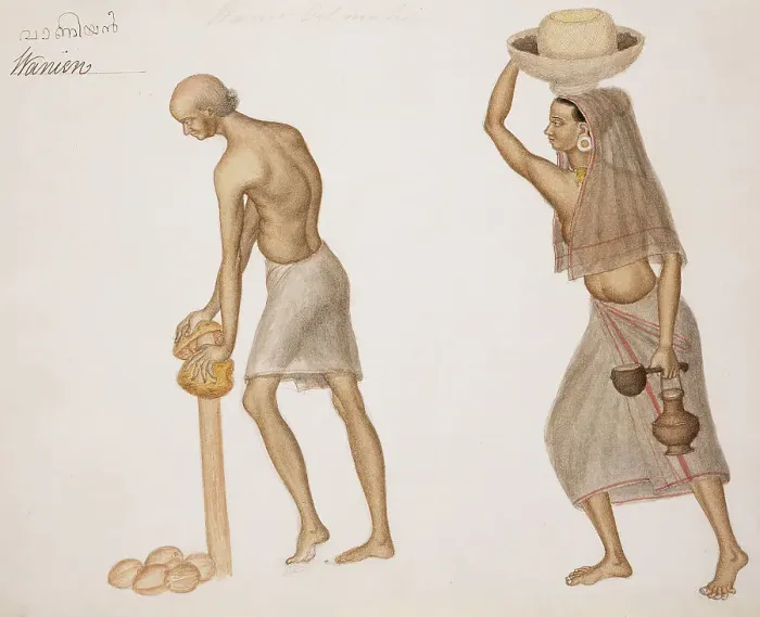 Framed Print : Coconut Seller and a Woman, c1820. Creator: Unknown Framed Print : Coconut Seller and a Woman, c1820. Creator: Unknown