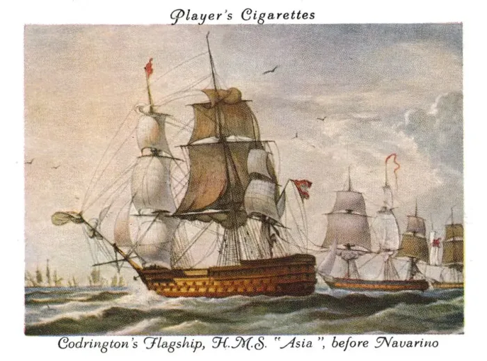 Framed Print : Codringtons Flagship, H. M. S. Asia, before Navarino, 1936. Creator: Unknown Framed Print : Codringtons Flagship, H. M. S. Asia, before Navarino, 1936. Creator: Unknown