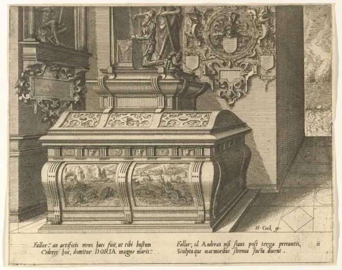 Framed Print : Cœnotaphiorum (11), 1563. Creators: Johannes van Doetecum I, Lucas van Doetecum Framed Print : Cœnotaphiorum (11), 1563. Creators: Johannes van Doetecum I, Lucas van Doetecum