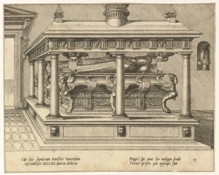 Framed Print : Cœnotaphiorum (19), 1563. Creators: Johannes van Doetecum I, Lucas van Doetecum Framed Print : Cœnotaphiorum (19), 1563. Creators: Johannes van Doetecum I, Lucas van Doetecum
