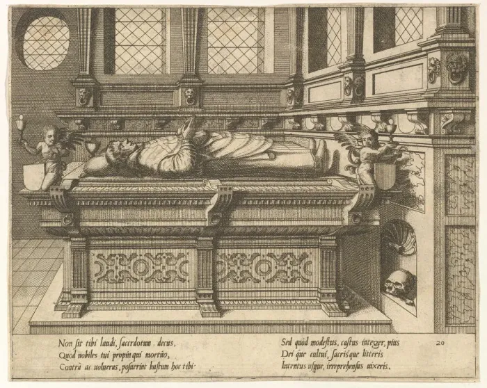 Framed Print : Cœnotaphiorum (20), 1563. Creators: Johannes van Doetecum I, Lucas van Doetecum Framed Print : Cœnotaphiorum (20), 1563. Creators: Johannes van Doetecum I, Lucas van Doetecum