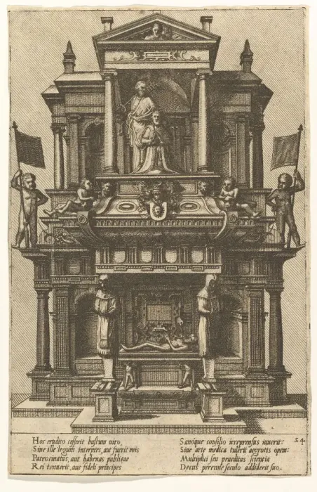 Framed Print : Cœnotaphiorum (24), 1563. Creators: Johannes van Doetecum I, Lucas van Doetecum Framed Print : Cœnotaphiorum (24), 1563. Creators: Johannes van Doetecum I, Lucas van Doetecum