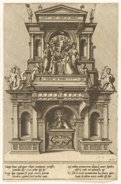 Framed Print : Cœnotaphiorum (27), 1563. Creators: Johannes van Doetecum I, Lucas van Doetecum Framed Print : Cœnotaphiorum (27), 1563. Creators: Johannes van Doetecum I, Lucas van Doetecum