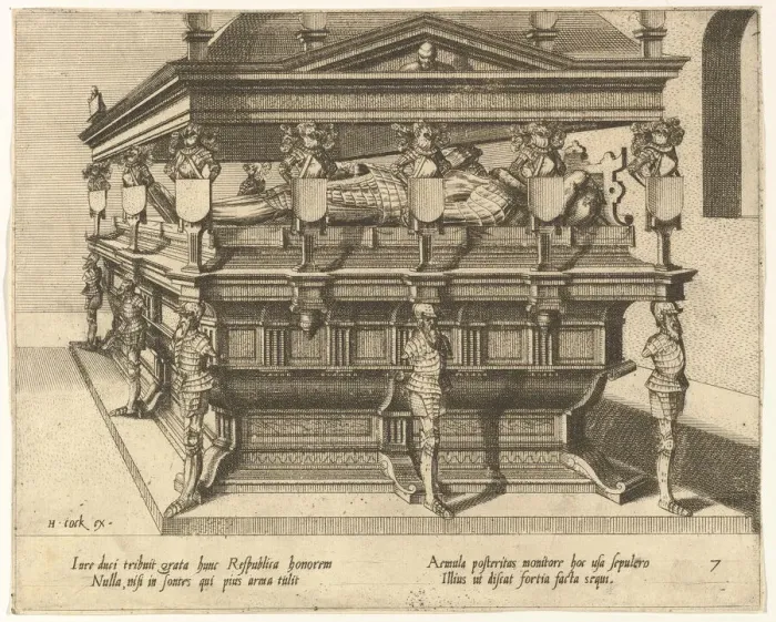 Framed Print : Cœnotaphiorum (7), 1563. Creators: Johannes van Doetecum I, Lucas van Doetecum Framed Print : Cœnotaphiorum (7), 1563. Creators: Johannes van Doetecum I, Lucas van Doetecum