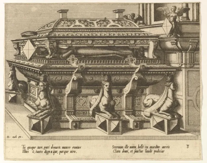 Framed Print : Cœnotaphiorum (8), 1563. Creators: Johannes van Doetecum I, Lucas van Doetecum Framed Print : Cœnotaphiorum (8), 1563. Creators: Johannes van Doetecum I, Lucas van Doetecum
