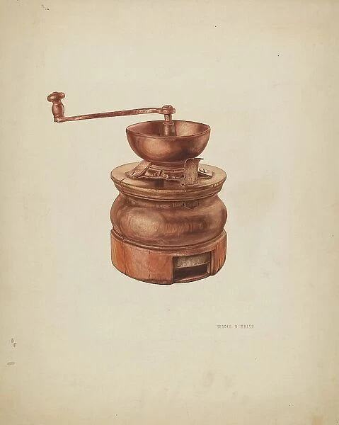 Coffee Grinder, c. 1938. Creator: Hardin Walsh