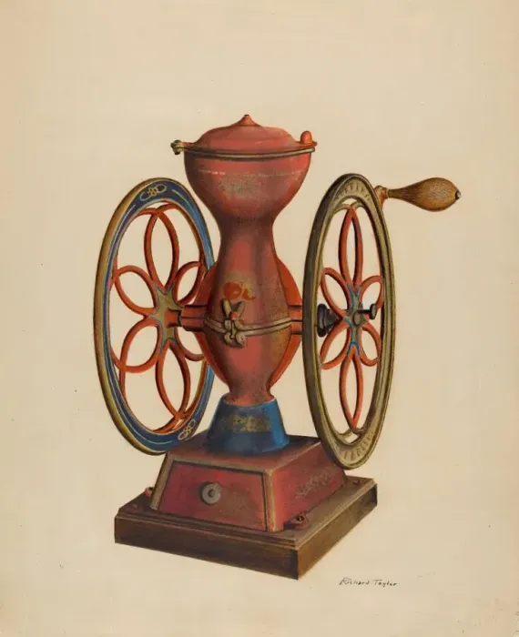 Framed Print : Coffee Grinder, c. 1940. Creator: Richard Taylor Framed Print : Coffee Grinder, c. 1940. Creator: Richard Taylor