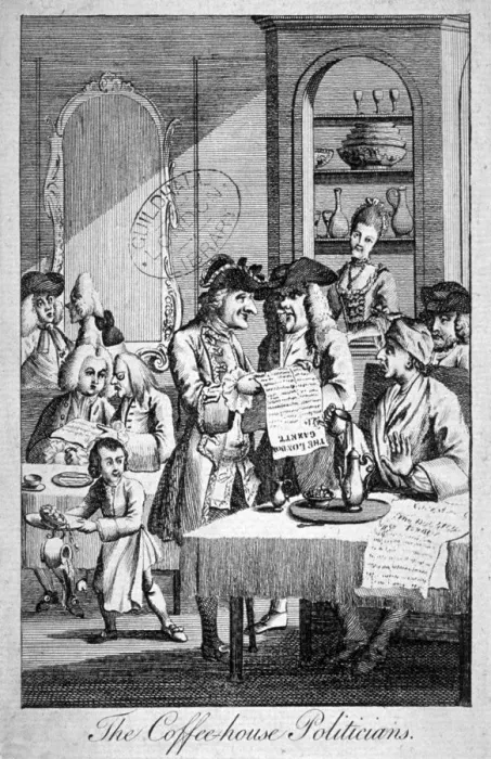 Framed Print : The Coffee-house Politicians, 1772 Framed Print : The Coffee-house Politicians, 1772