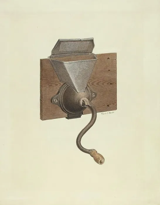 Framed Print : Coffee Mill, 1935 / 1942. Creator: Frank C. Barks Framed Print : Coffee Mill, 1935 / 1942. Creator: Frank C. Barks